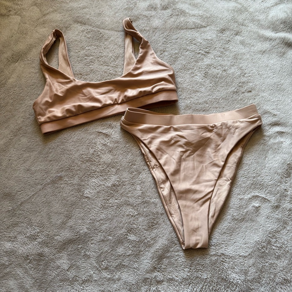 Two Piece Nude Bikini Set